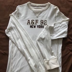 Men’s Abercrombie & Fitch long sleeve white Medium